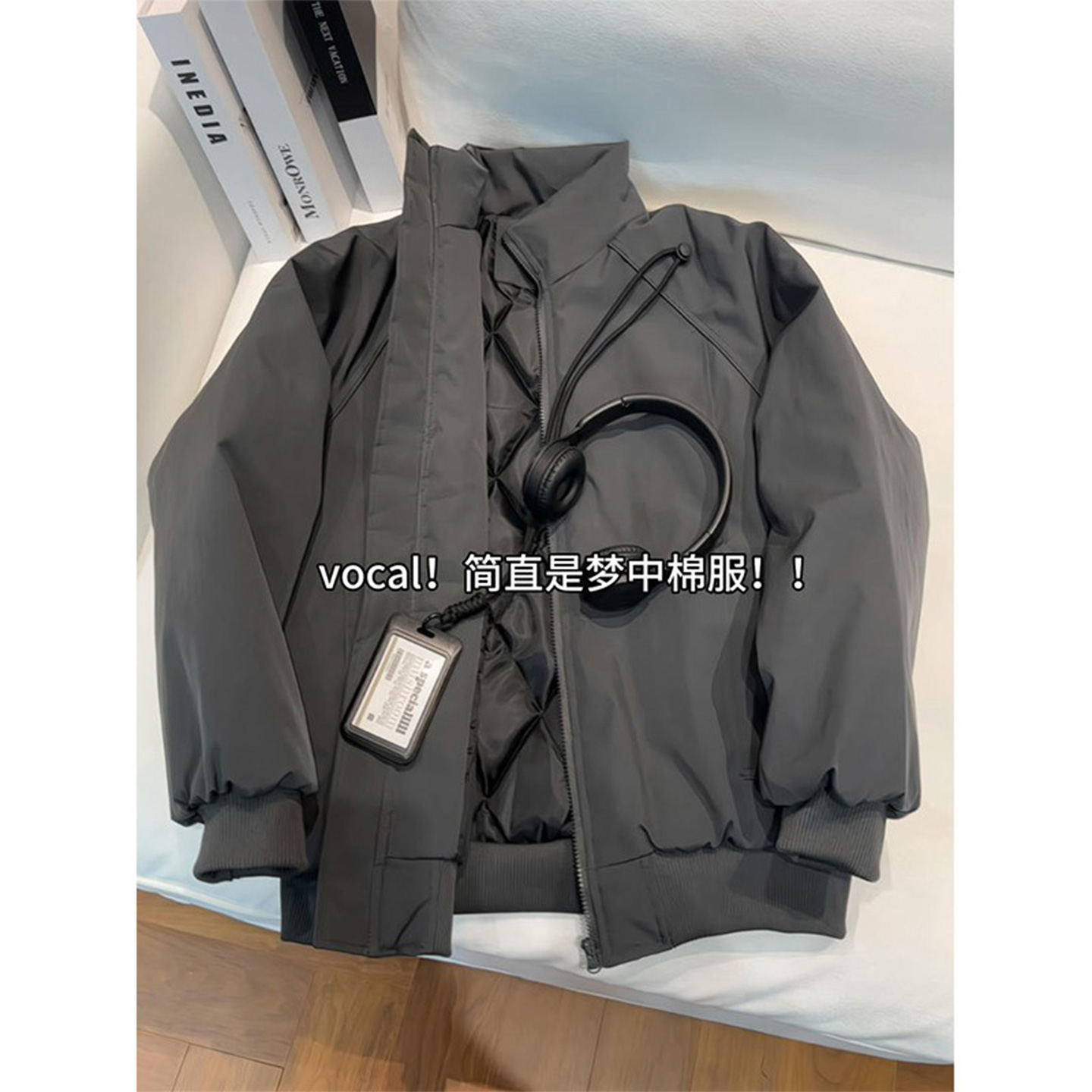 美式飞行夹克棉服男短款廓形外套