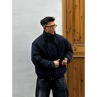 90白鸭绒立领痞帅硬汉风御寒保暖百搭型男羽绒服冬季 外套 无帽工装