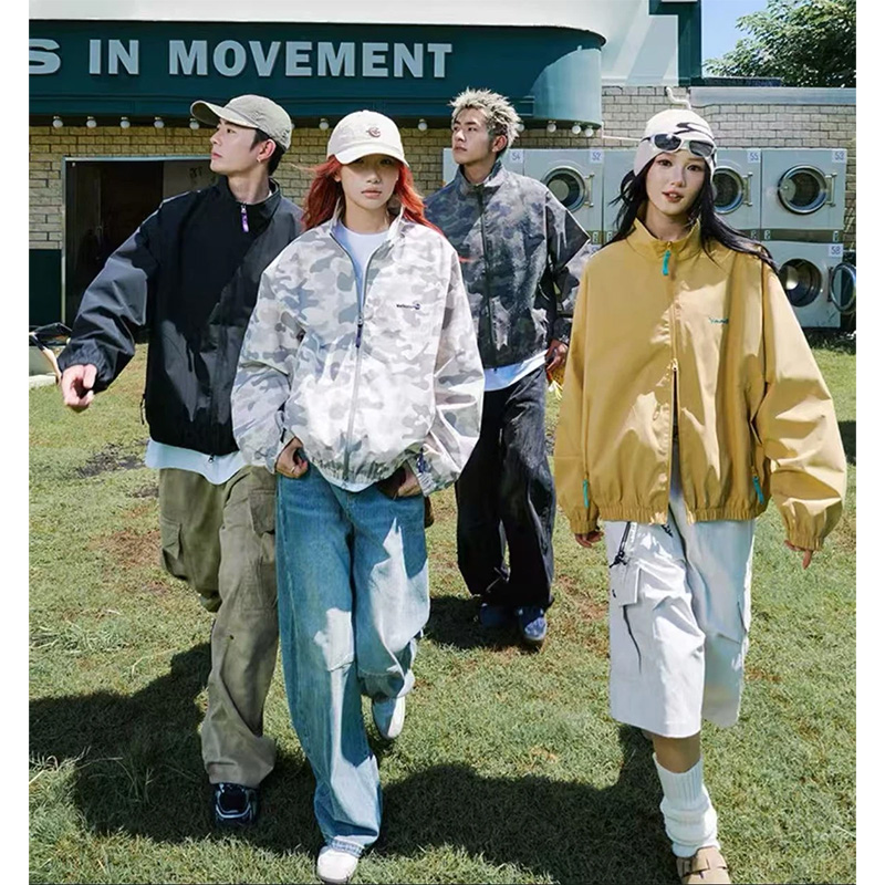 美式高街户外防风防水迷彩外套男