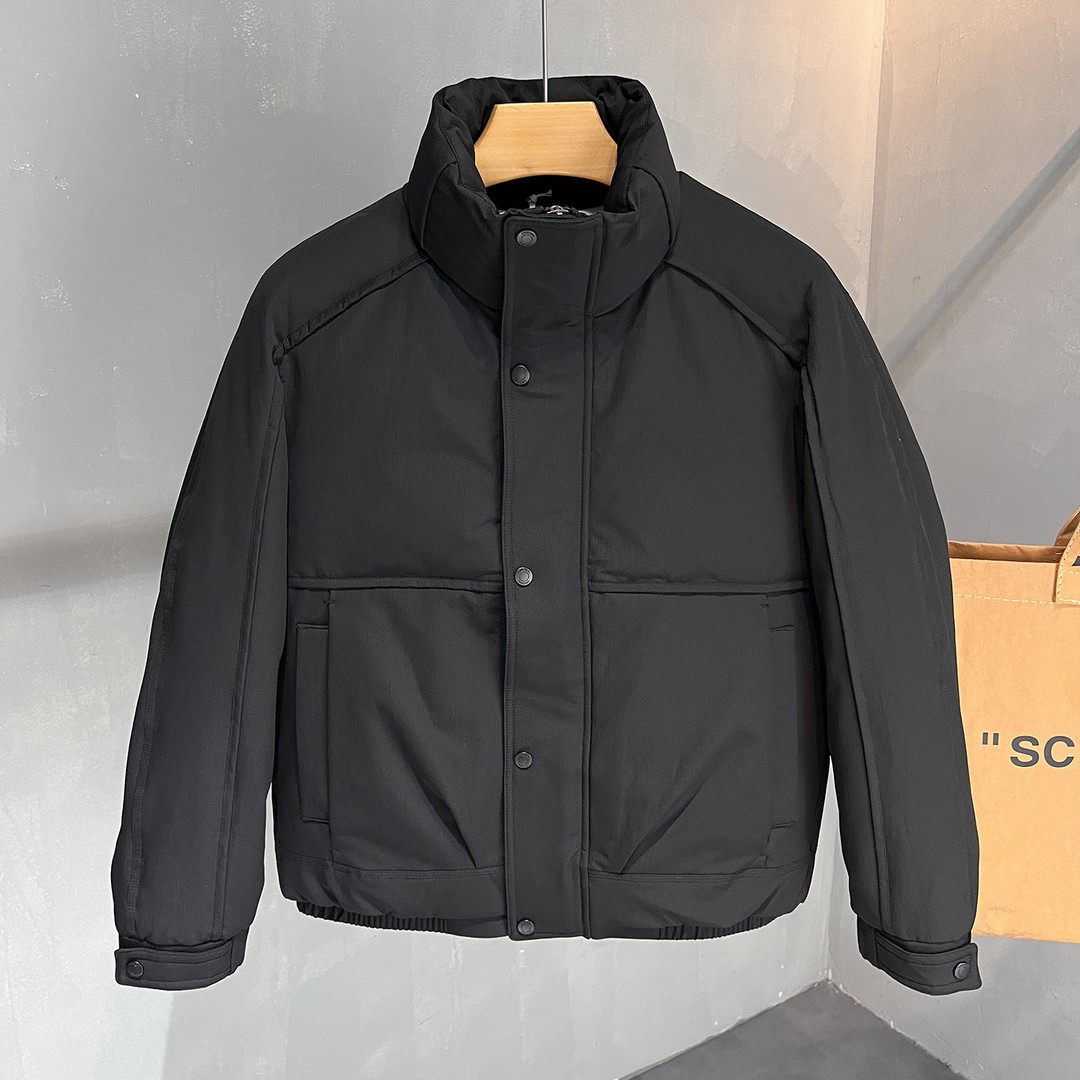 冬季加厚白鸭绒保暖立领羽绒服男