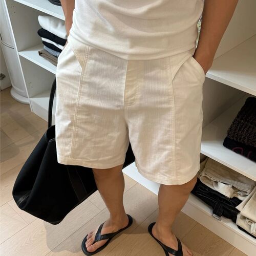 老钱风新贵拼接短裤男夏季五分裤