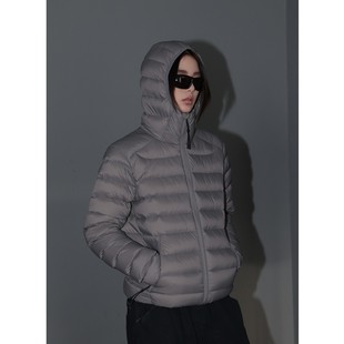 排骨羽绒服男cleanfit时尚百搭冬季轻薄保暖连帽外套情侣休闲上衣