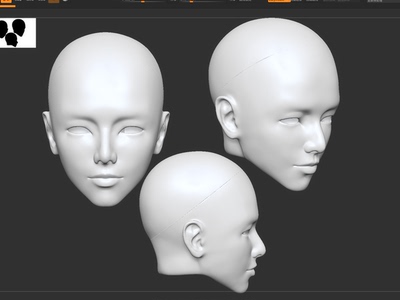 【小羊失眠】3D打印bjd娃头 小花70-- 屁崽（已授权）