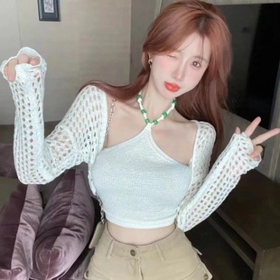 秋冬爵士舞上衣女纯欲甜辣妹性感设计感长袖 女 针织甜辣jazz衣服装