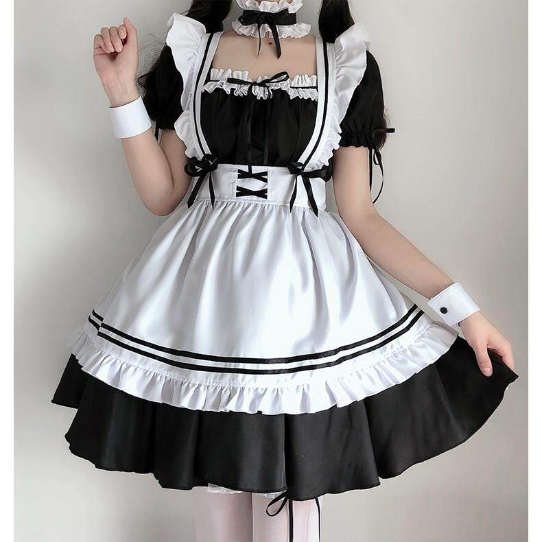 女仆装cos可爱学生女装大佬连衣裙萝莉塔套装二次元服装大码日常图片