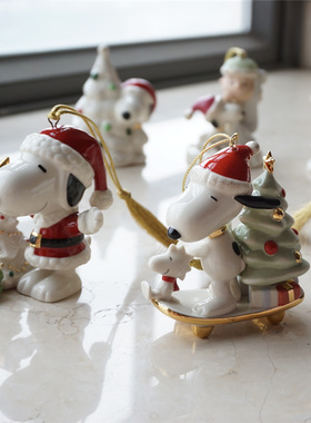 超值8款lenox snoopy史努比查理布朗糊涂塌客圣诞节吊饰挂饰摆件