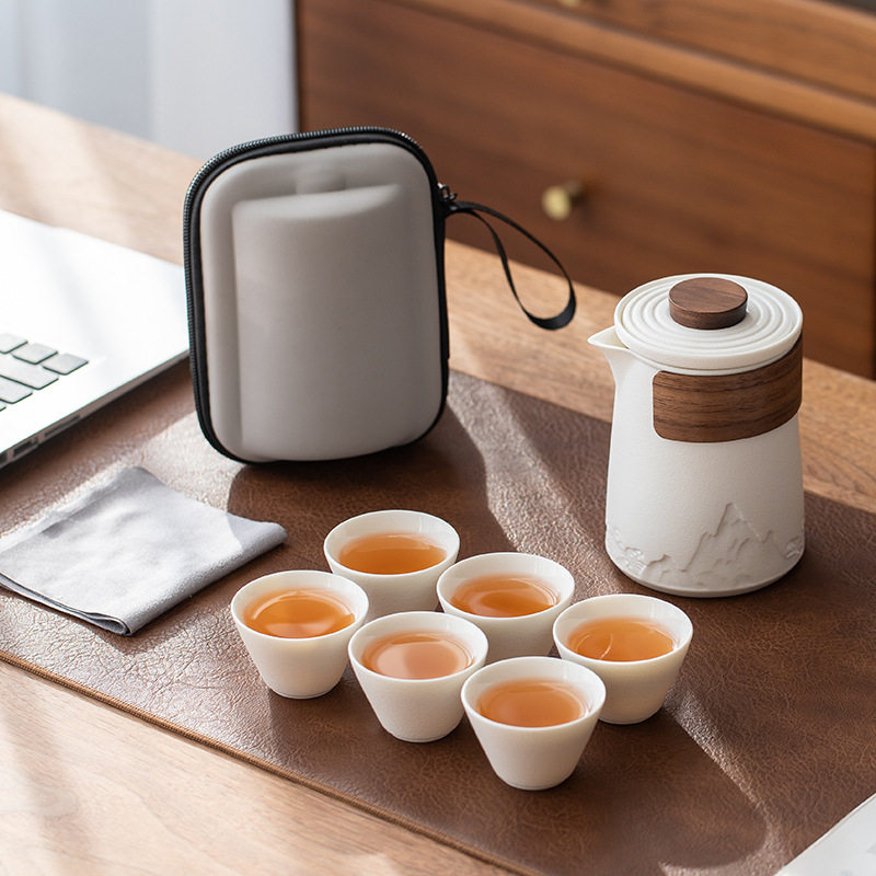 宁暄旅行茶具套装便携快客杯家用玻璃壶公司礼茶具旅行茶具套装