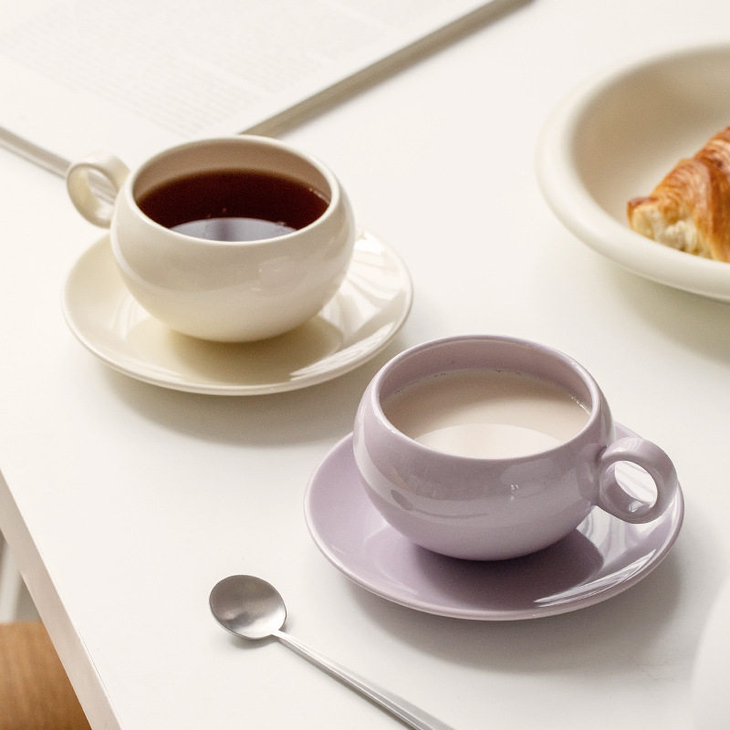 家用陶瓷咖啡杯情侣男女杯子杯早餐牛奶杯办公室茶水杯碟