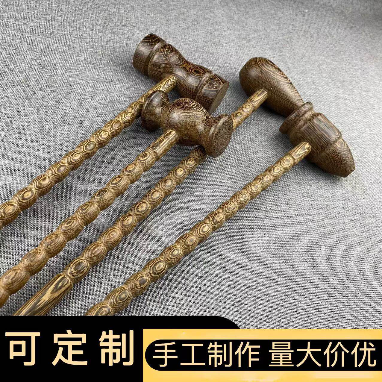 鸡翅木敲背锤实木按摩点穴拍打颈部腿部腰部缓解全身酸痛老人健身