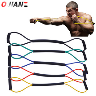 男扩胸拉力器打泰拳空击弹力带阻力绳训练出拳踢拳器材8字拉力绳