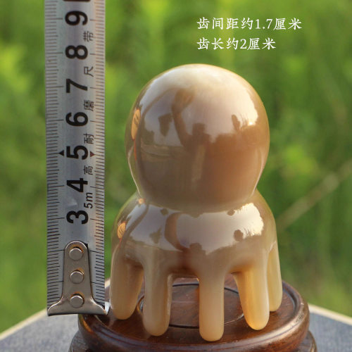 工厂天然白牛角梳子洗头按摩全身经络头疗防静电粗大齿梳正品
