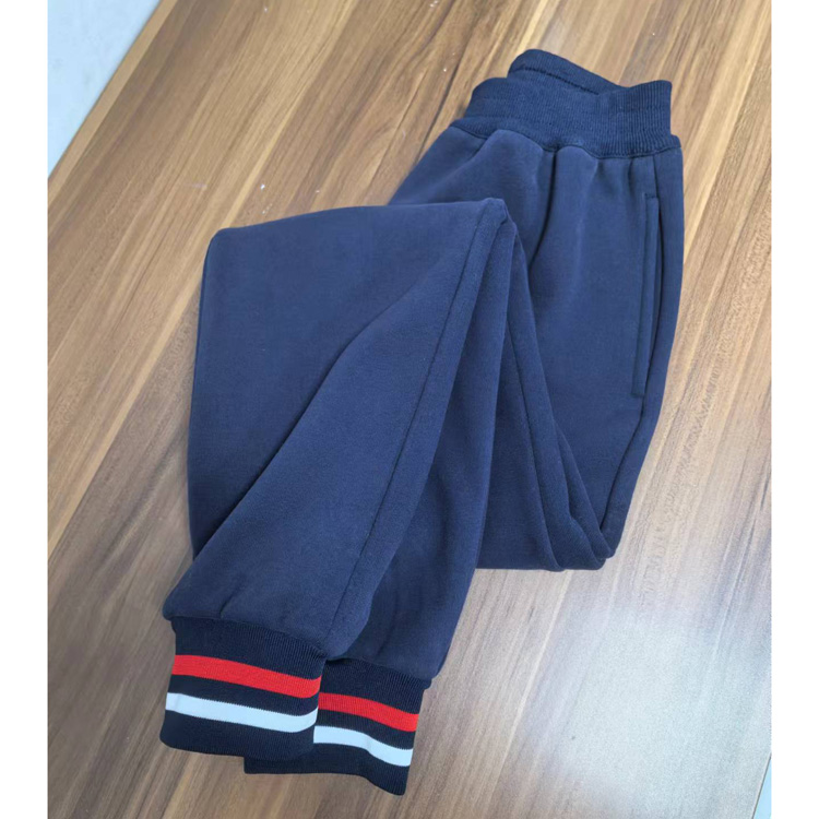 儿童藏青色校服裤子春秋中大童男女童加绒运动裤冬季保暖卫裤