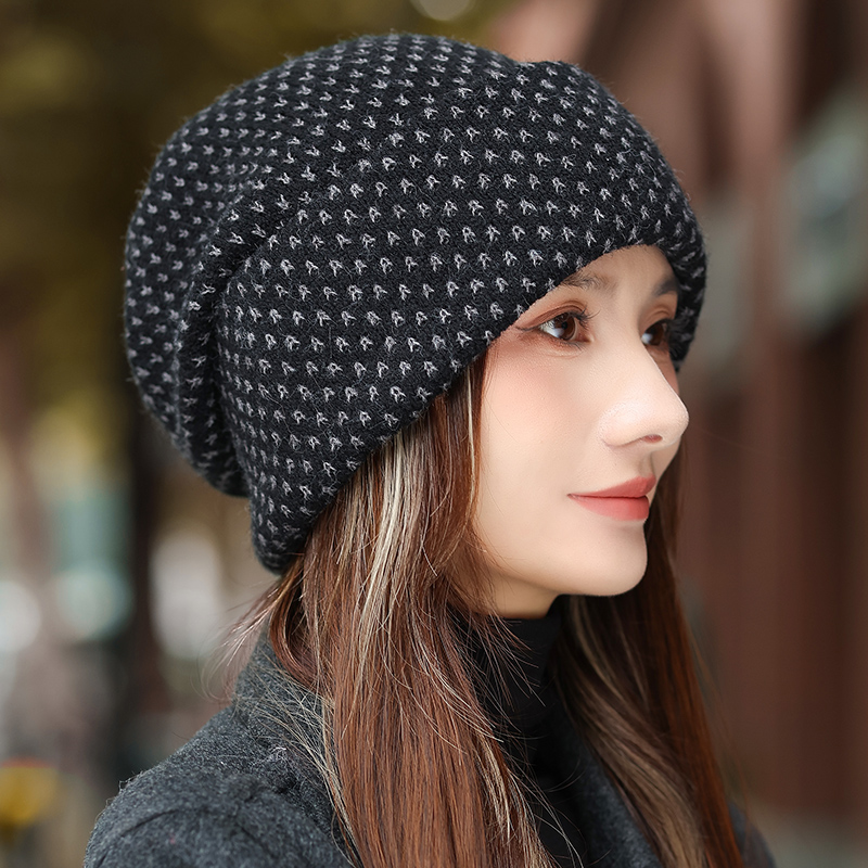 爆款秋冬季时尚洋气护耳毛线帽