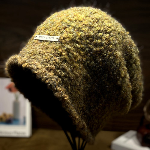 帽子女款卷边保暖毛线线帽2026新款时尚洋派针织帽防1227w