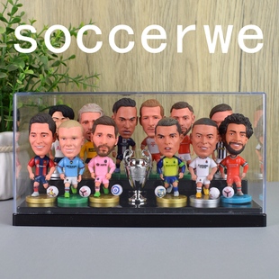 足球公仔模型摆件手办C罗梅西大耳朵杯奖杯皇马礼 送男生生日礼物