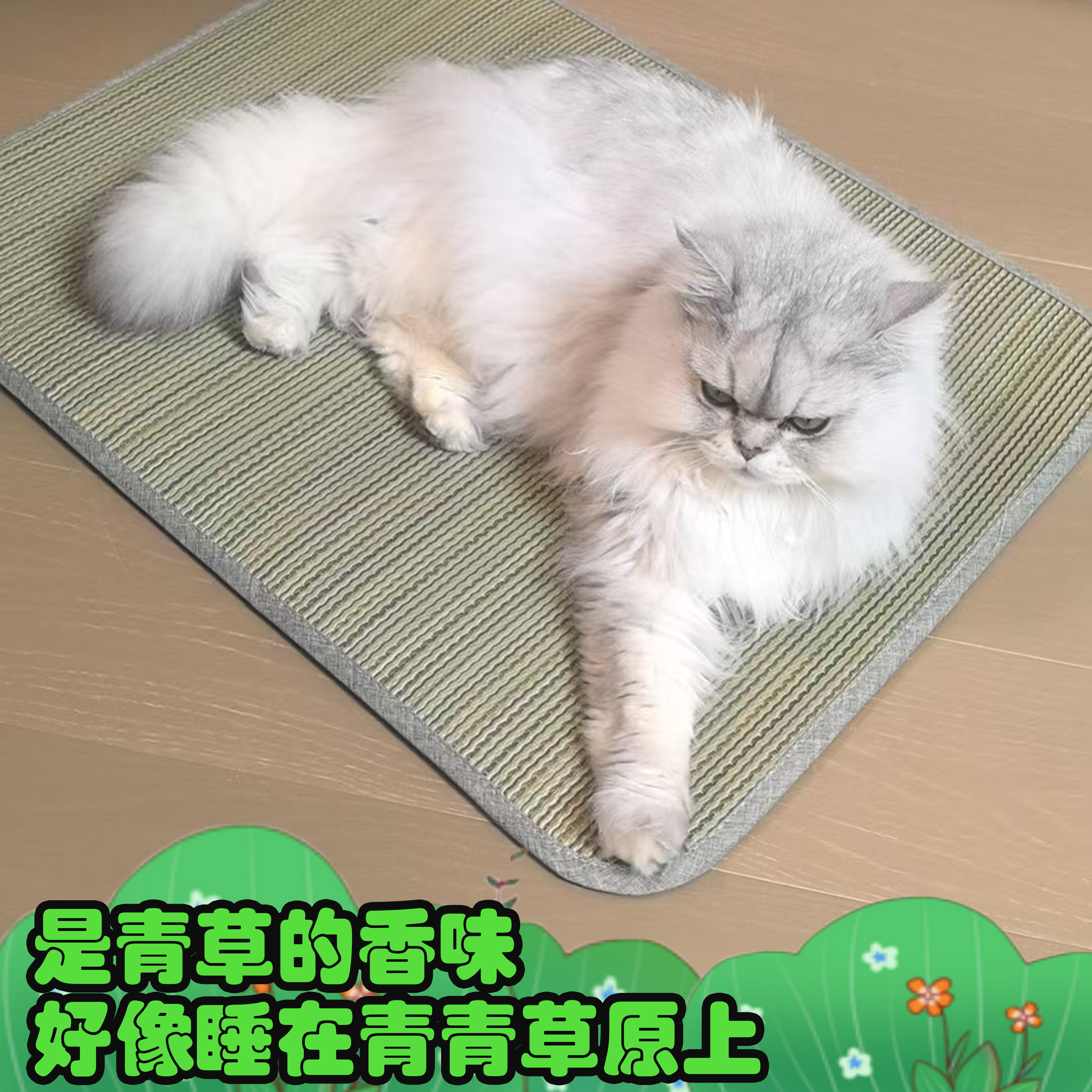 瑶草席狗窝猫窝夏季夏天小中大型犬睡觉宠物窝草垫子透气宠物用品