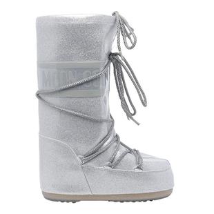 底系带设计 BOOT女士雪地靴保暖防滑耐磨轻便银色橡胶鞋 代购 MOON