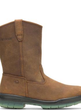 代购Wolverine男士工装靴防滑减震吸汗保暖防水牛巴革10英寸