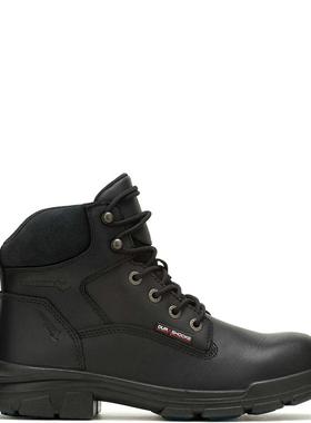 代购Wolverine男士工作靴防水透气吸湿排汗防滑复合头系带6英寸