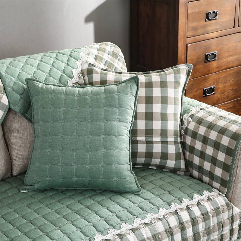 四季布艺防滑沙发垫全棉北欧坐垫客厅实木通用简约现代沙发套罩巾