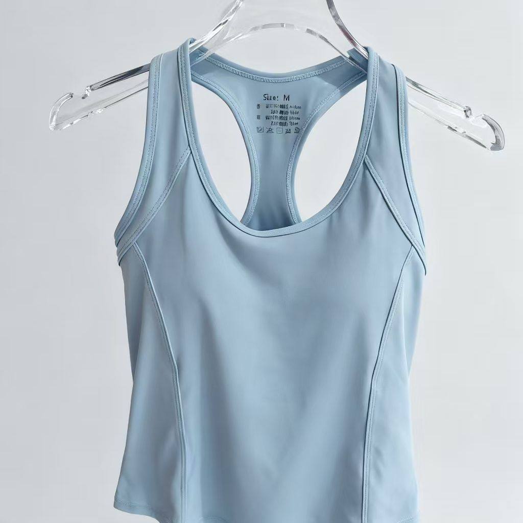 新款大码瑜伽背心防震固定一体杯跑步运动外穿健身显瘦BX-302