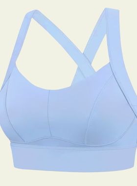 运动内衣女聚拢防震防下垂一体式固定杯跑步瑜伽健身美背心式文胸