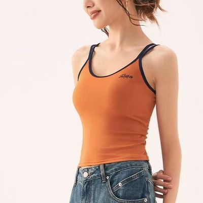 美式复古交叉肩带瑜伽运动背心BX056