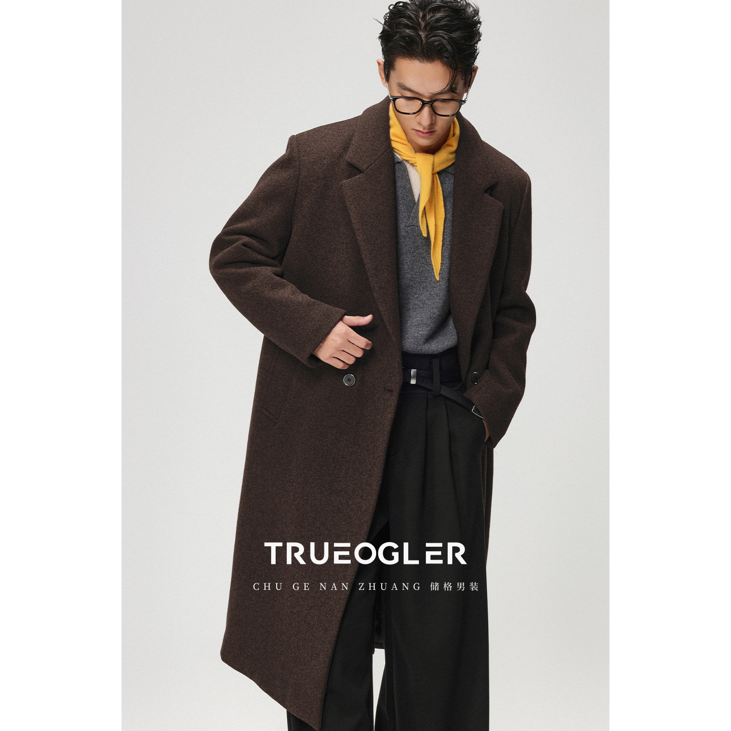 羊毛大衣男过膝长款带鹅绒内胆