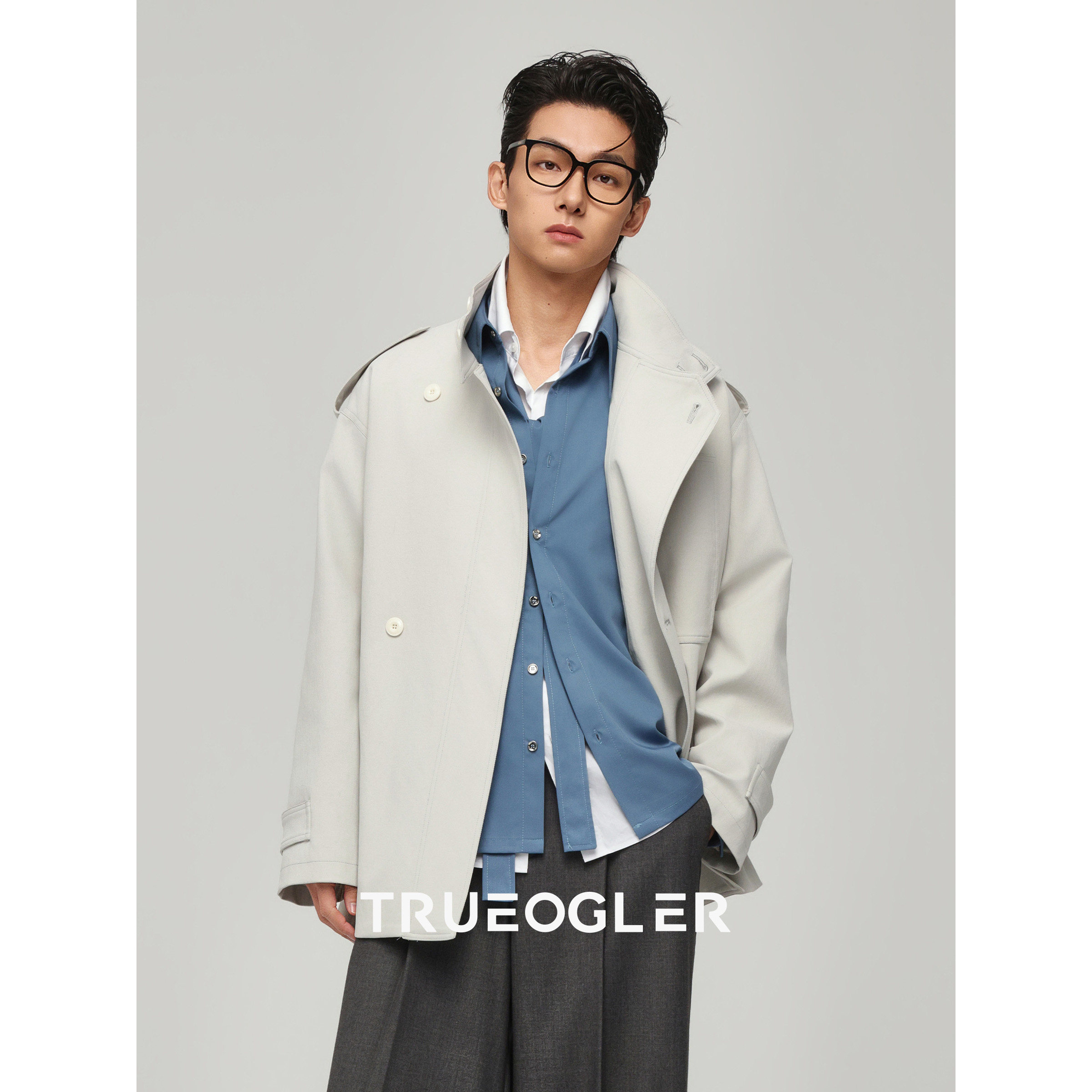 【储格】立领系带风衣男短款外套休闲宽松设计感不易皱时尚夹克,男装,风衣,淘宝优惠券,粉丝福利购,淘宝优惠卷