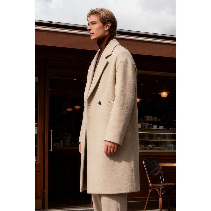 复古老钱风夹棉加厚羊毛呢子大衣男 含羊驼毛保暖长款宽松外套冬,男装,毛呢大衣,淘宝优惠券,粉丝福利购,淘宝优惠卷