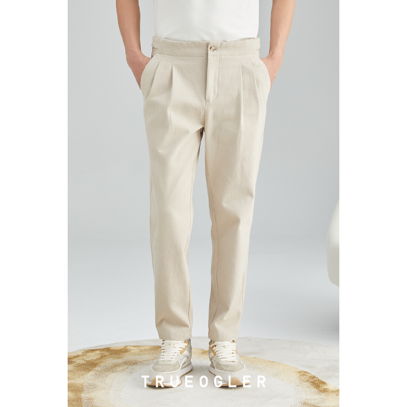 全定制水洗休闲西裤男