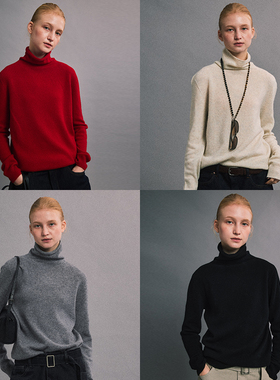 SLO“万能手册”高领羊毛无缝一体毛衣女2025新款冬季内搭可外穿