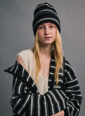 SLO“艺术生冷帽”帽子女款2025新款冬时尚防寒针织羊毛毛线帽