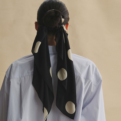 SLO“波点游戏”SLO真丝印花丝巾14姆米双绉桑蚕丝百搭头巾腰巾