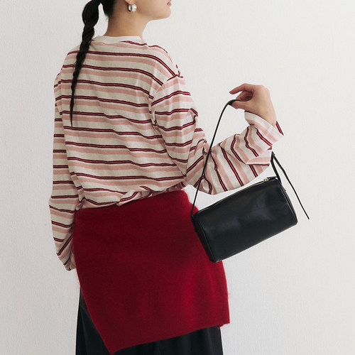 SLO“吐司包”100头层牛皮革高级女真皮包复古单肩斜挎腋下通勤包