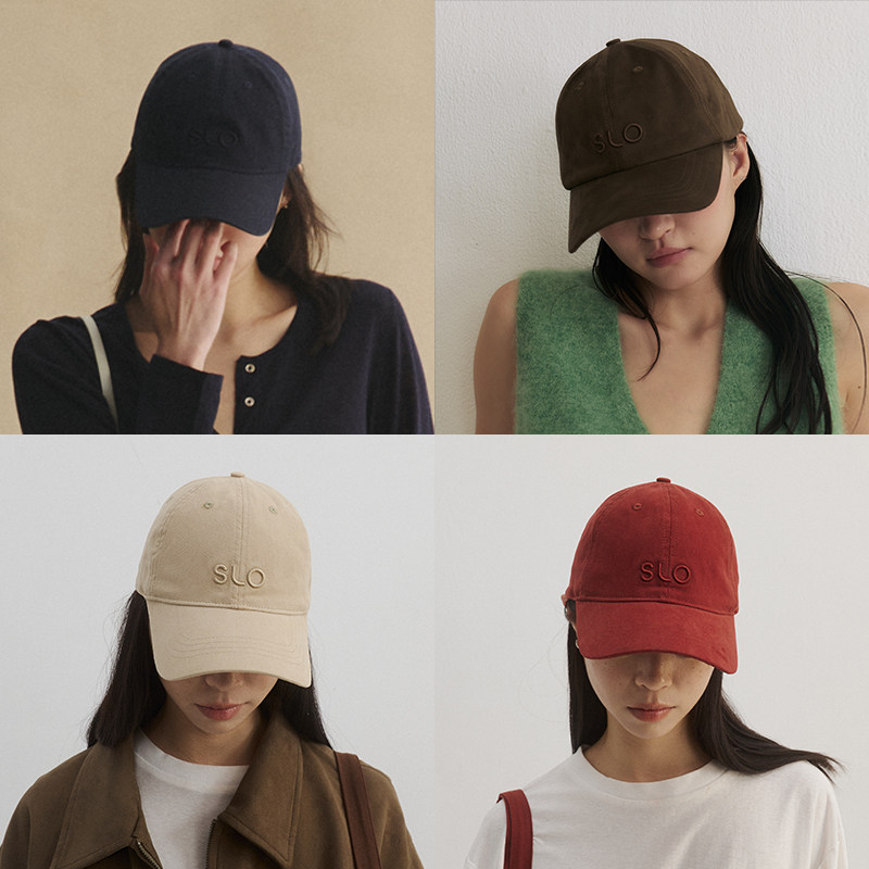 SLO&ldquo;经典棒球帽&rdquo;日本进口棉极简时髦刺绣素颜小脸神器鸭舌帽子