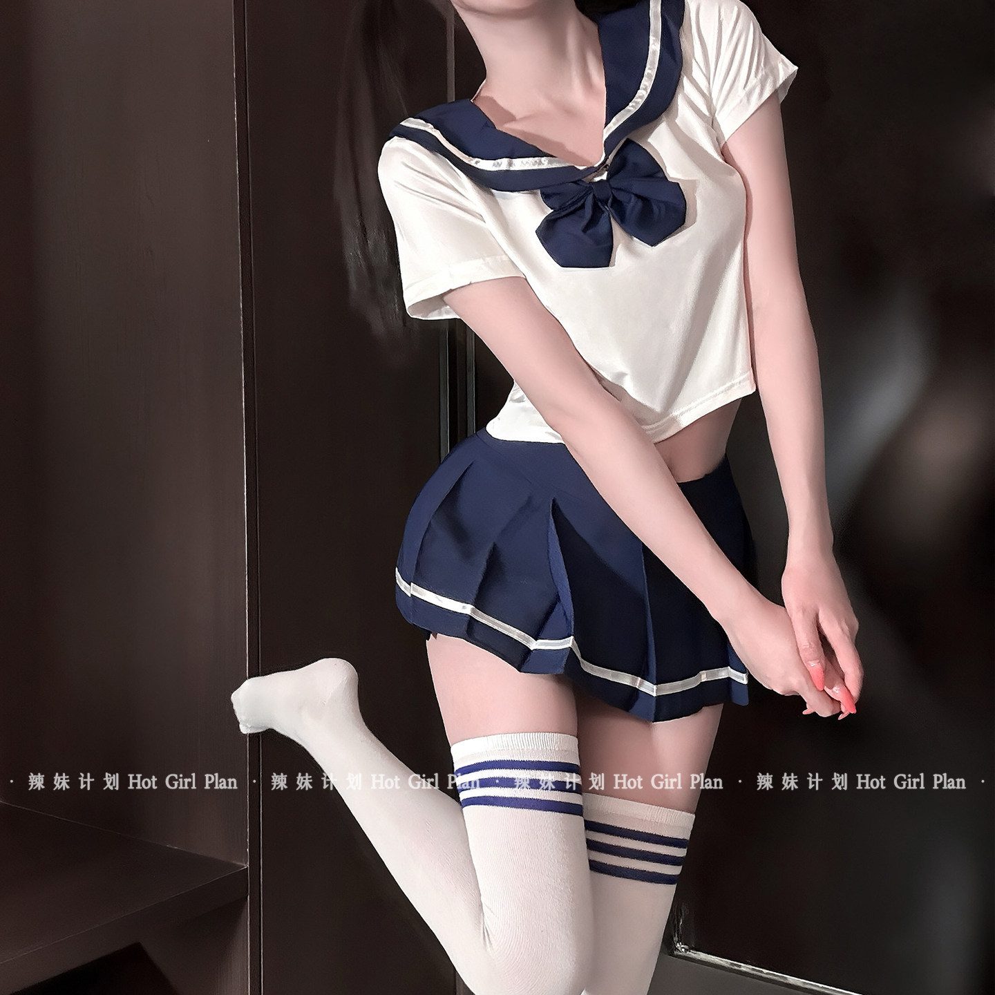 辣妹计划：清纯学妹*学院风JK制服套装性感水手服超短裙诱惑qqny