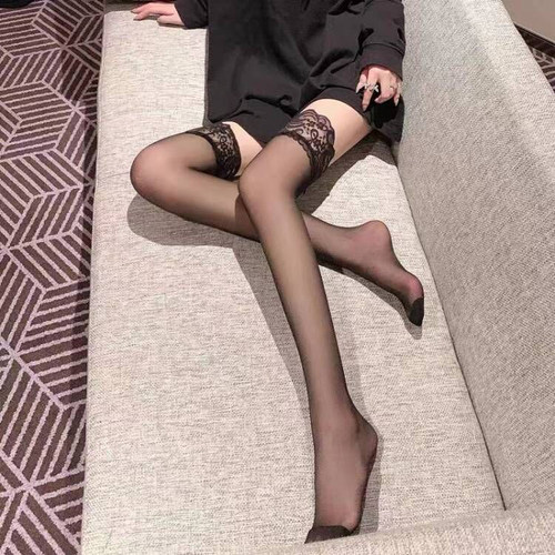 黑丝袜性感情调蕾丝中筒袜床上可撕一次性情趣0d高透手撕袜长筒袜