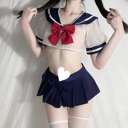 辣妹计划：纯欲学妹*校园风性感透视JK制服女百褶裙情调内衣qqny
