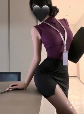 情趣秘书cos职业装纯欲性感制服御姐ol女qqny内衣包臀裙辣妹套装