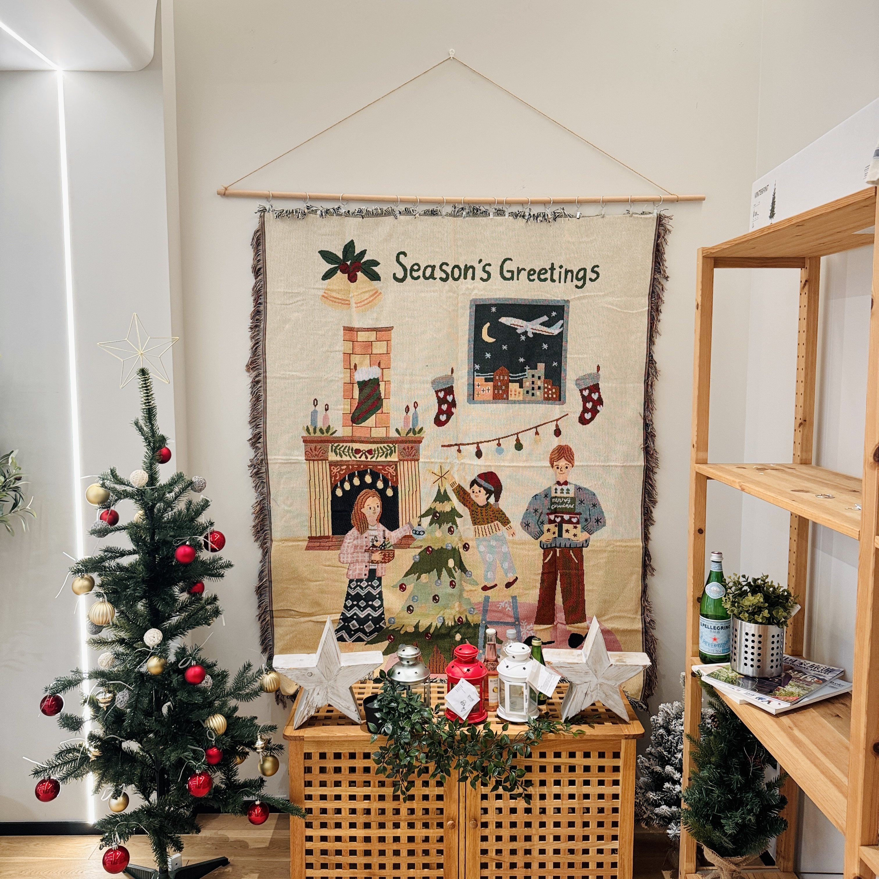 season's greetings 氛围感圣诞一家装饰毯挂毯壁毯,居家布艺,挂毯/壁毯,淘宝优惠券,粉丝福利购,淘宝优惠卷