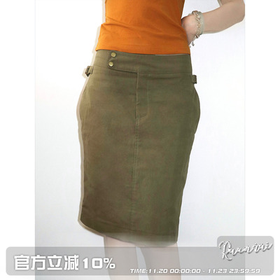 Ruanrui*CityLady工装直筒半身裙