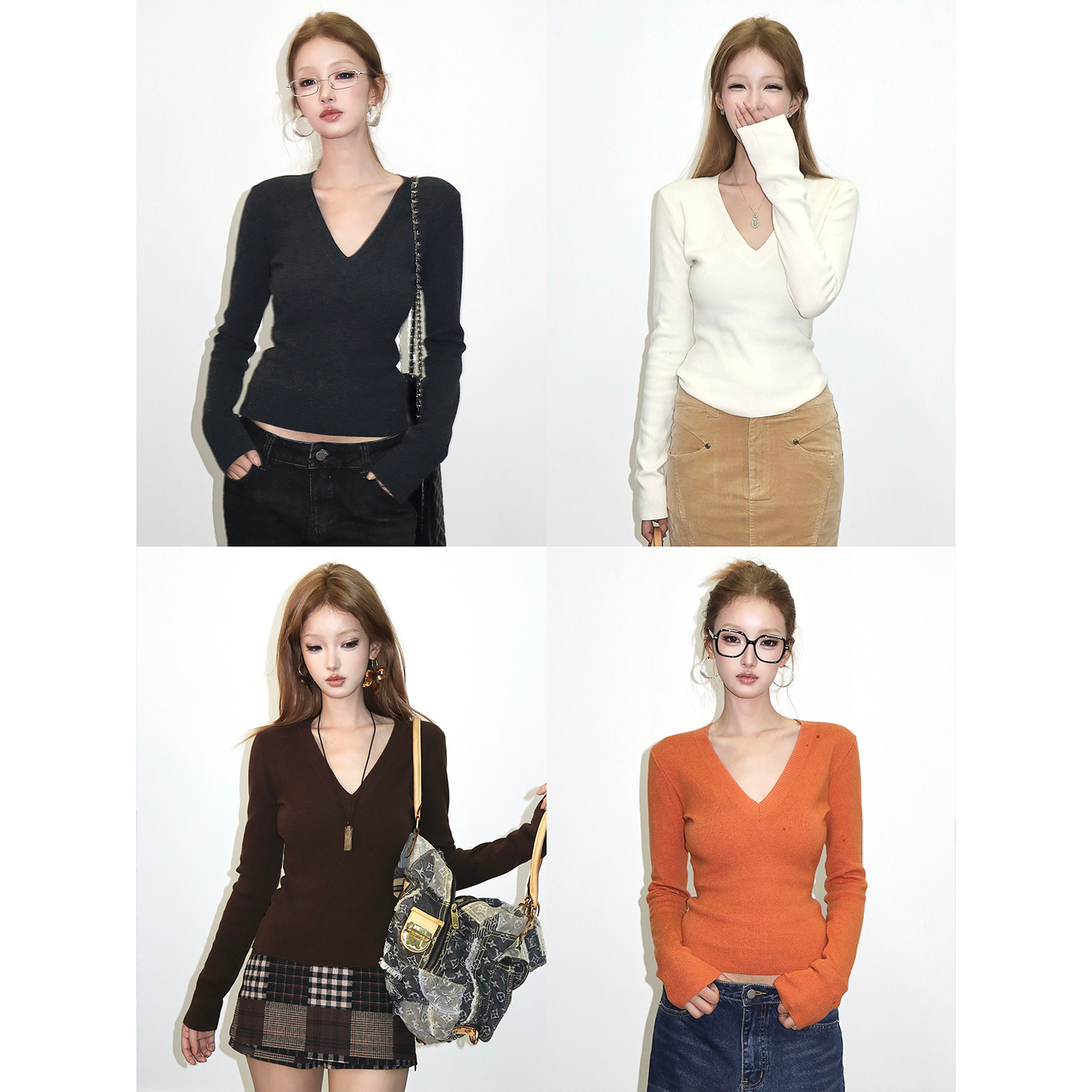 好版型*实用主义V领毛针织衫