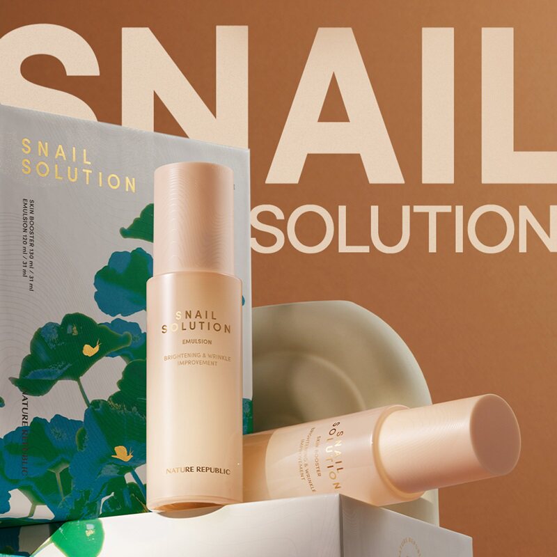 韩国NatureRepublic自然乐园蜗牛爽肤水乳液修护保湿滋养镇定肌肤