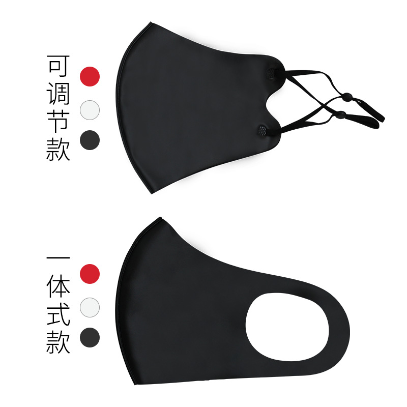 漆皮口罩女可水洗窒息感口罩sm调教化装舞会cospaly黑色口罩
