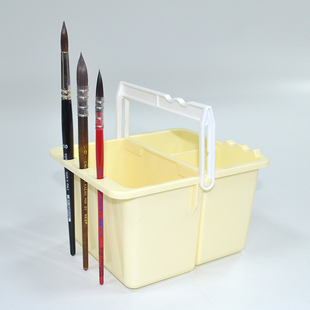 越国堂美术画画用品水粉颜料笔油画笔丙烯画笔洗笔桶可拆卸水彩画颜料洗笔筒艺考学生画笔清洗工具水桶多功能