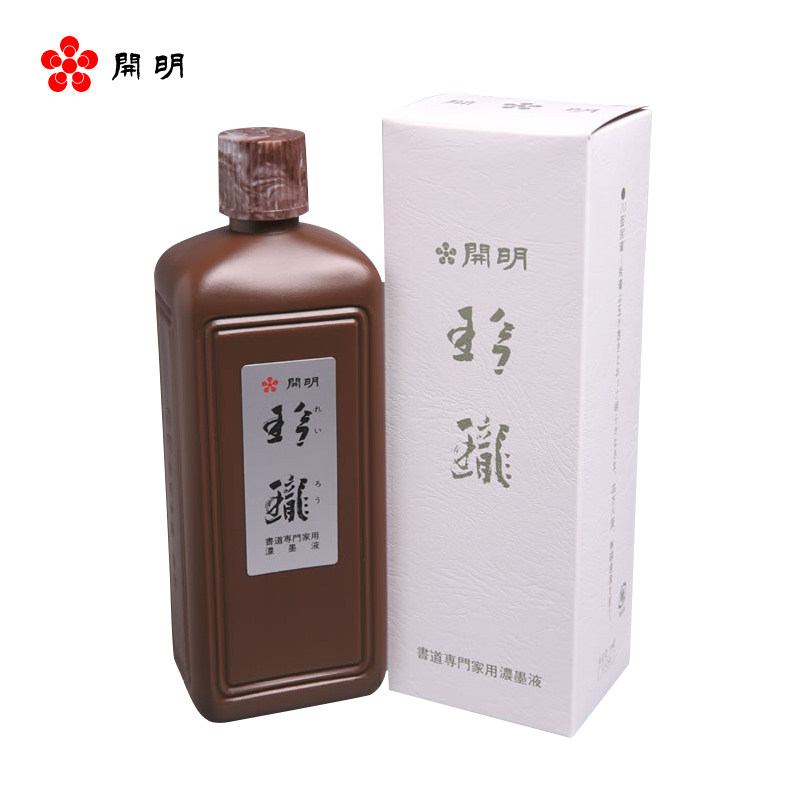 日本开明KAIMEI墨汁 玲瓏400ml墨水 黑浓墨液 书法绘画国画 小楷书写