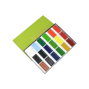 日本吴竹颜彩套装 固体水彩颜料耽美国画颜料原装插画水彩画用颜彩12色18色24色36色48色美术手绘画画套装