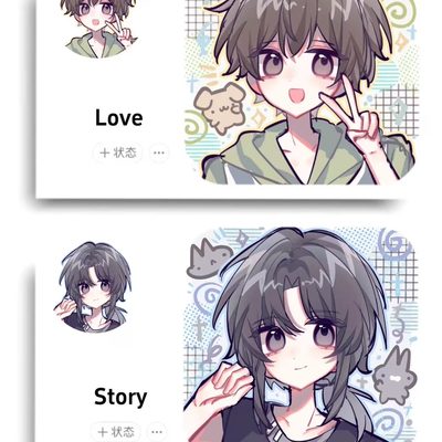 新款台风眼周边梁思喆曹烨自印头像三寸小卡可爱ins风精美收藏卡