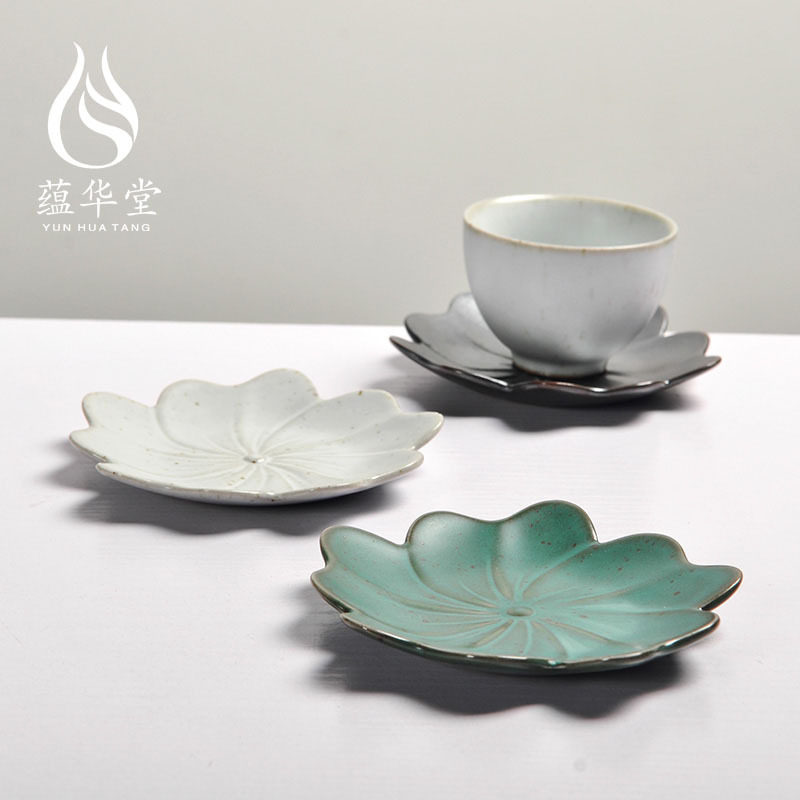 创意日式粗陶茶具手工复古杯垫化陶瓷功夫茶具隔热垫茶托